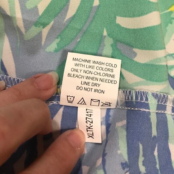 NWT Mudpie Palm Leaf Scoop Neck Sleeveless Tank Top Dress S - Picture 5 of 5